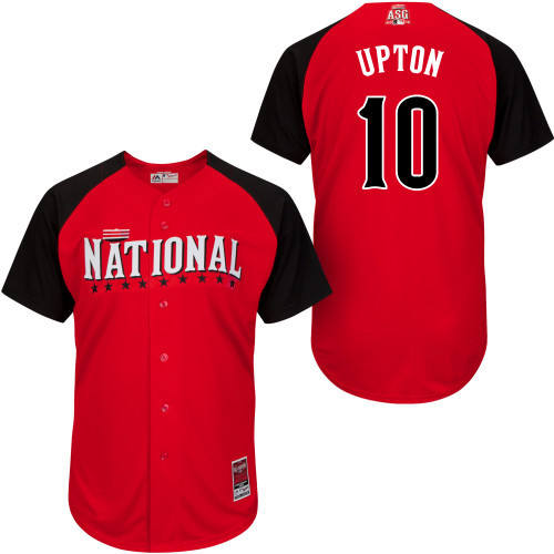 National League Authentic #10 Upton 2015 All-Star Stitched Jersey